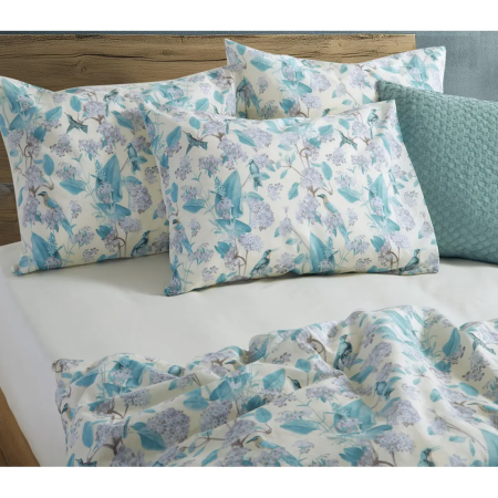 Σετ Σεντόνια Υπέρδιπλα 4 Τεμαχίων Με Λάστιχο Nef-Nef Dream On Blue Blue 160x200+35