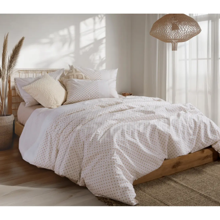 Σετ Σεντόνια Μονά με Λάστιχο 3 Τεμαχίων Nef-Nef Donter Beige 100x200+35