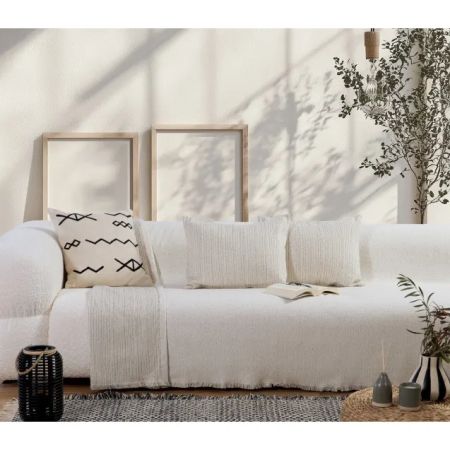 Ριχτάρι Διθέσιου Nef-Nef Malta 25 Ecru/Black 170x250