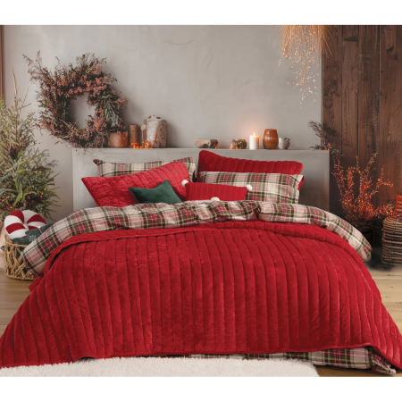  Κουβερτοπάπλωμα Υπέρδιπλο Nef-Nef Sweet Christmas Red 240x220