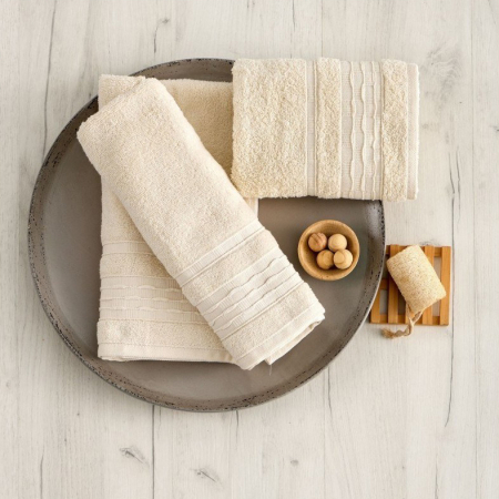 Πετσέτα Προσώπου Sb Home Evelyn Cream 50x90